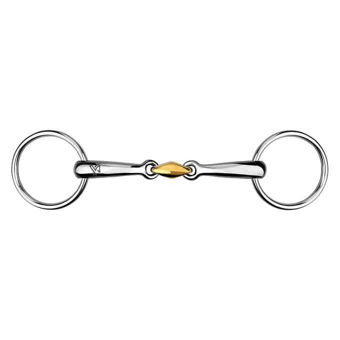 Mors 2 ringen voor paard anatomisch met dubbele kromming York