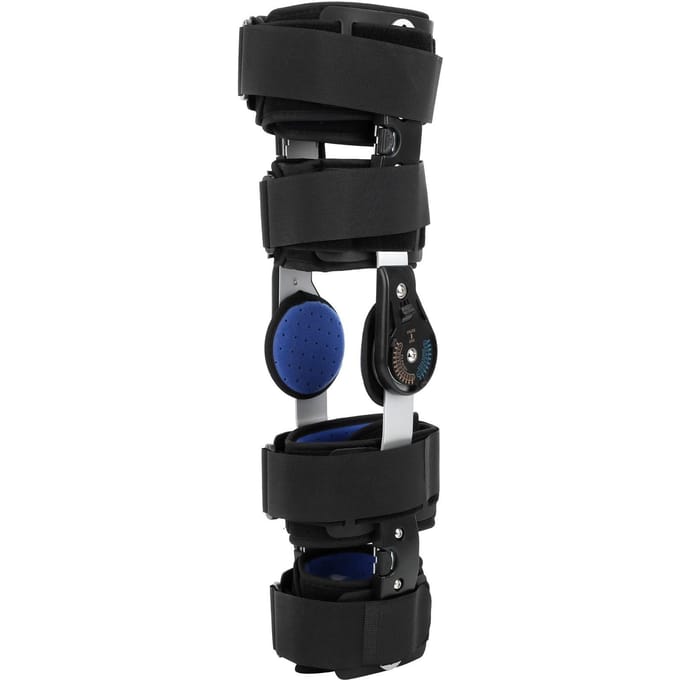 Kniegewricht Fixatie Beugel Orthese Verstelbare Beenblessure Spalk Knie Fractuur Beschermer black