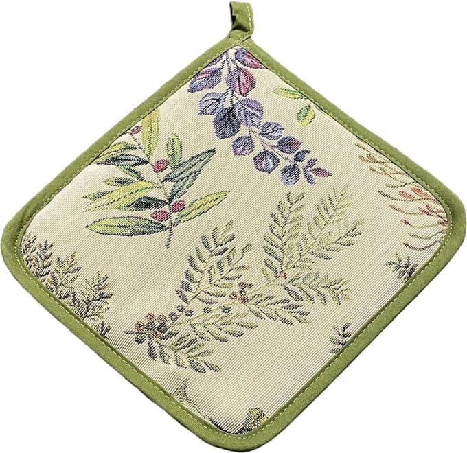 Pannenlap - Gobelinstof - Green Leaves - Groene Bladeren