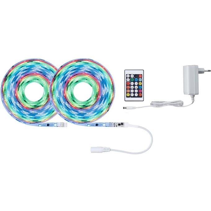 Paulmann SimPLED LED Strip 10 Meter RGB Motion - Plug & Play Set - 17W - 12V - Wit - Kunststof