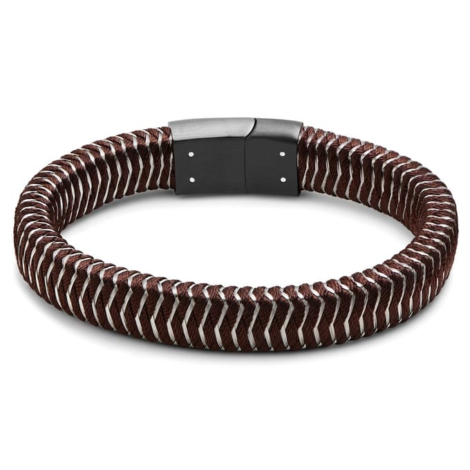 Bruine Armband van Roestvrij Staaldraad