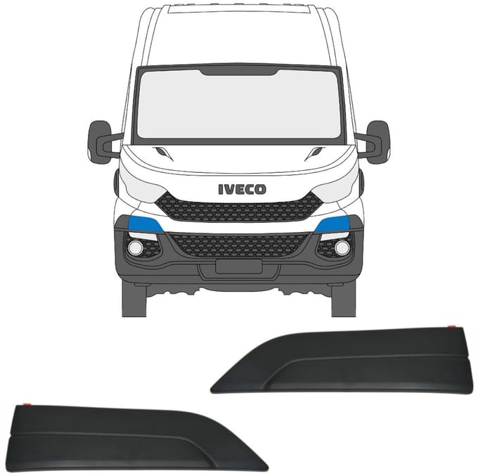 Bumper sierlijst voor Iveco Daily 2014-2019 / Links + Rechts / Set