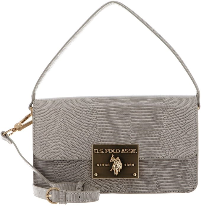 U.S. POLO ASSN. avondtas handtas Winton Flap Handle Bag Beige Lizard