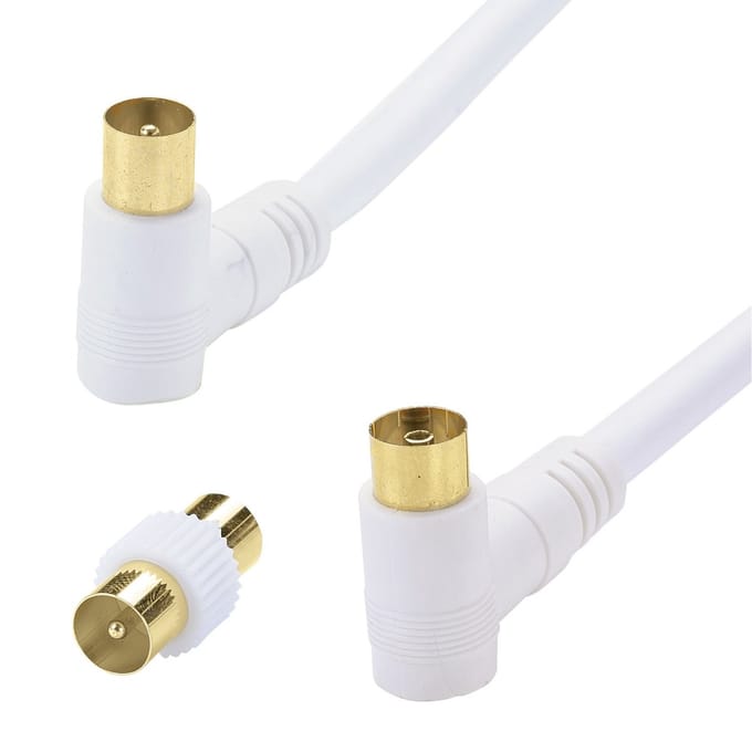 Erard 4501 coax-kabel 5 m TV 9.52mm Wit