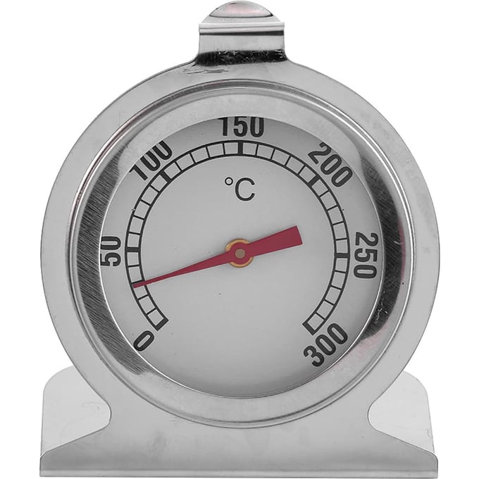 1 thermomètre de four en acier inoxydable, outil de mesure de la température de cuisson de cuisine gray