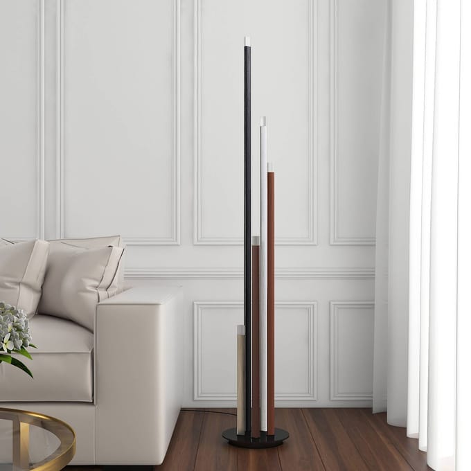 Lucande LED vloerlamp Stoika, 150 cm, 5-lamps, metaal