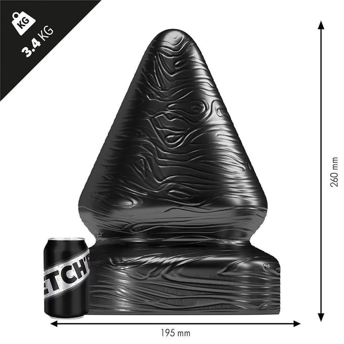Stretch'r - Sirup - XXL Buttplug - Zwart Metallic XL