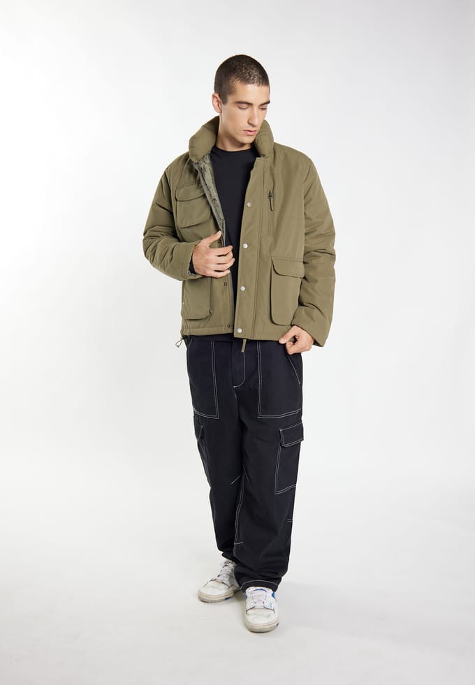 TUFFSKULL winterjas Heren militaire olijf