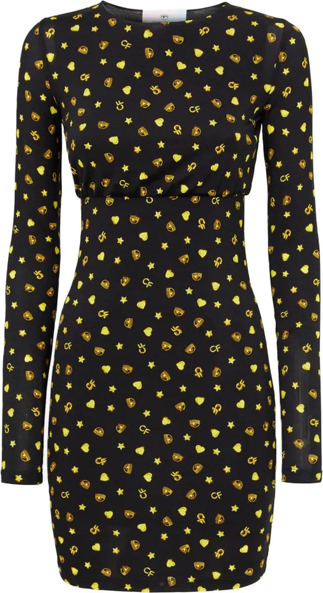 Chiara Ferragni • zwarte jurk met logo • maat S (IT42)
