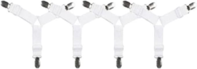 Go Go Gadget - Bedlaken Spanners - Dekbedlaken Aanspanner Clips - 1 set van 4 stuks - Wit