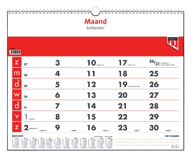 Maandkalender 2022 Quantore