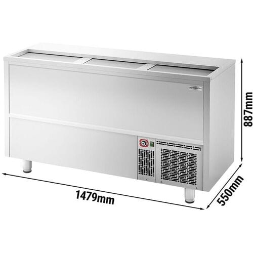 GGM Gastro Flaschenkühltruhe - Edelstahl - 445 Liter Zilver