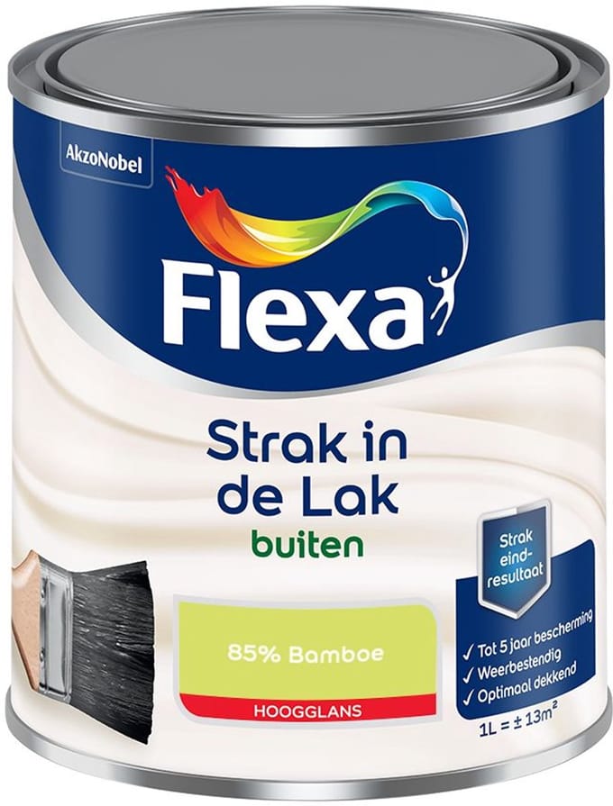 Flexa - Strak In De Lak Buitenlak Hoogglans - 85% Bamboe - Mengverf - 1 L