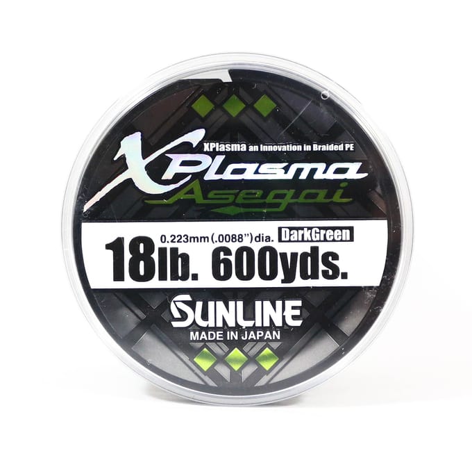 Sunline PE Line Asegai Xplasma 600yds PE 1.7 18lb Donkergroen (5219)