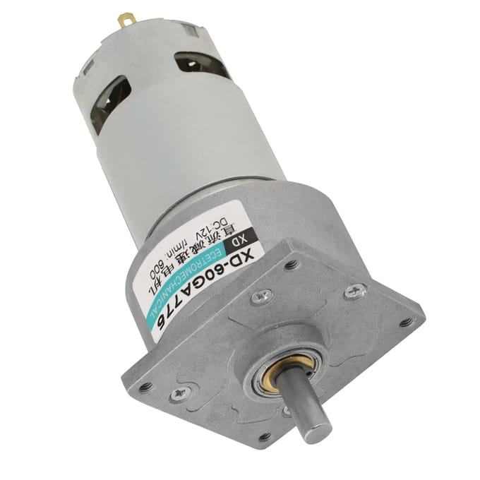 35W Micro DC Metalen Tandwielmotor Snelheid Regelbaar CWCCW  ( 12V 600rpm)