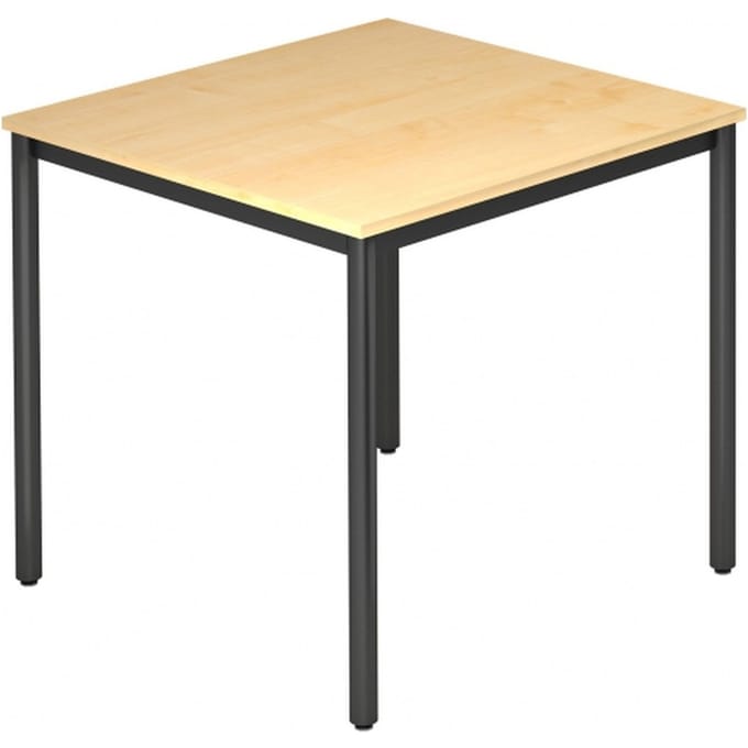 Vergadertafel DR08 »Barcelona« 80x80 cm vierkant onderstel zwart