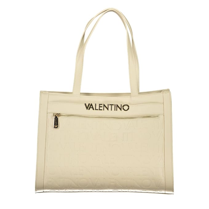 Mario Valentino Beige Polyurethaan Damestas Met Meerdere Zakjes