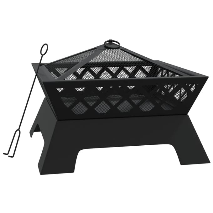 vidaXL - Vuurplaats - met - pook - XXL - 50 - cm - staal
