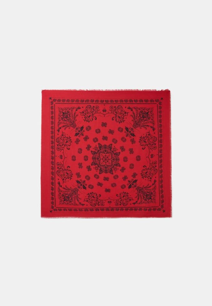Stradivarius Bedrukt bandanasjaaltje met zachte touch  Rood OS