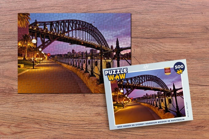 Puzzel Weg onder de Sydney Harbour Bridge in Australië - Legpuzzel - Puzzel 500 stukjes