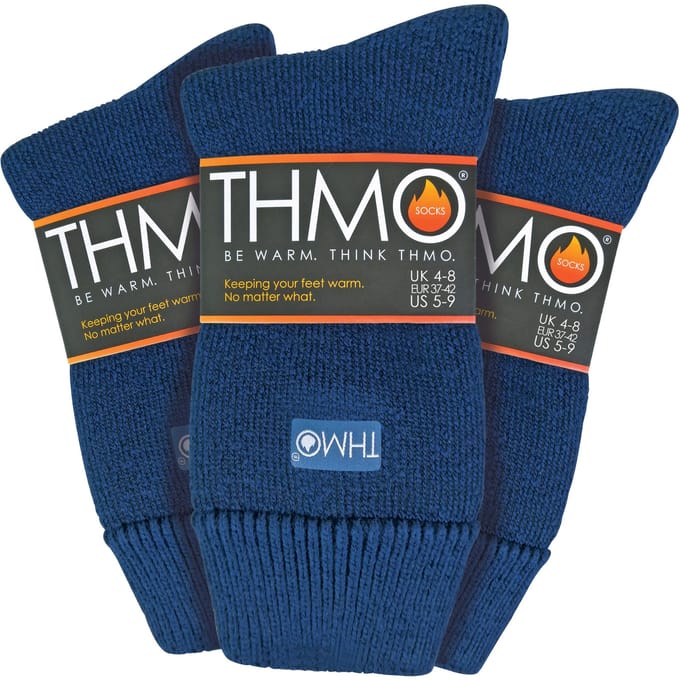 THMO - Set van 3 wintersokken voor dames met comfortbovenkant - Marine