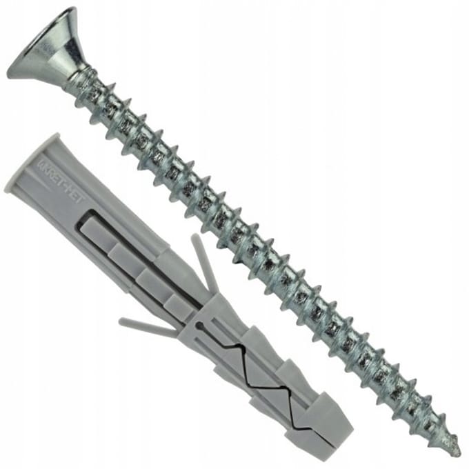 Wkręt-met - Trispreidende Plug - 8x60 mm - 8 stuks