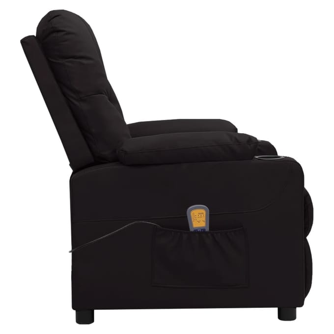 vidaXL - Massagestoel - kunstleer - zwart