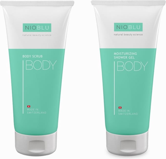 NIOBLU - Bodycare - Duo - Moisturizing - Showergel - & - Bodyscrub