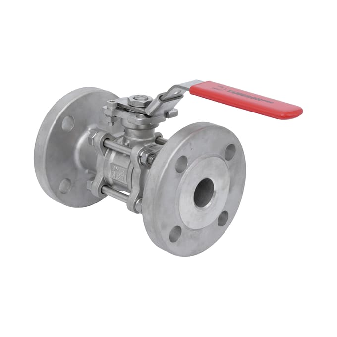 DN20 PN40 3-Delige 2-Weg RVS Flens Kogelkraan PTFE ISO-Top F03/F04 - TamesonPRO 1124-020