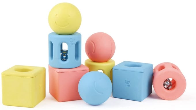 Baby rammelaars van rijst 3 sets - Hape - vanaf 0 maanden