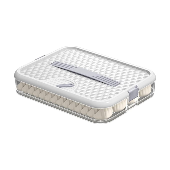 Dumpling Opbergdoos Plastic Waterdicht Antislip Voedselopbergcontainer Keukenbenodigdheden white