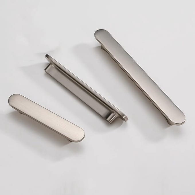 6 Stuks Gouden Keukenmeubel Handgrepen 96mm - Geborsteld Messing, Zinklegering, Modern Design