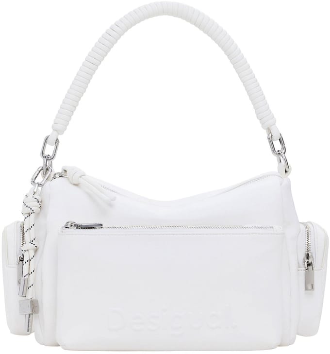 Desigual Schoudertas Handtas Half Banana Handbag White Wit