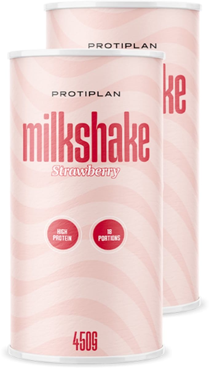 Protiplan - Proteïne Milkshake Aardbei - 2 stuks - 2 x 450 g - Eiwitdieet - Proteïneshake