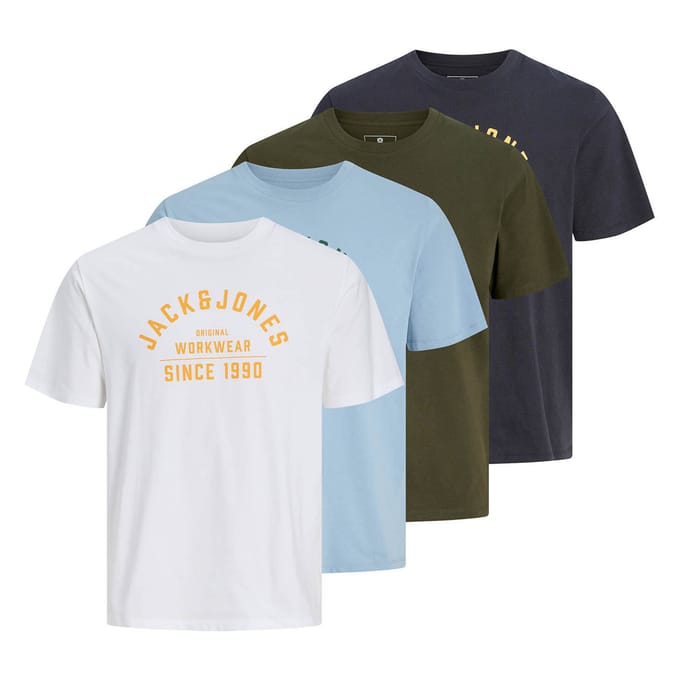 JACK & JONES - JPRBLUTHOR SS TEE FST 4PK MP Heren T-shirt
