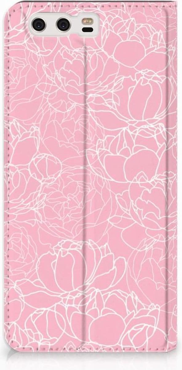 Huawei P10 Plus Smart Cover White Flowers