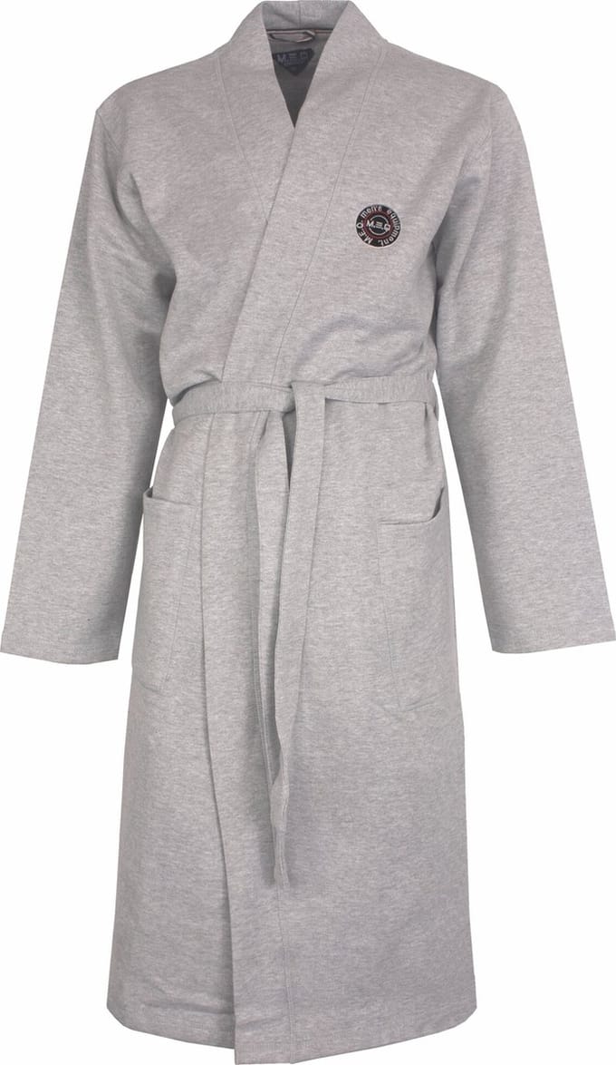 MEQ Heren Badjas - Ochtendjas - Kimono - Grijs - Maat M