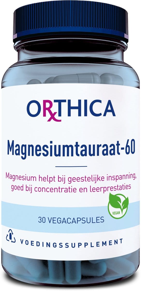 Orthica Magnesiumtauraat-60 - goed verdraagbaar - 30 vegacapsules