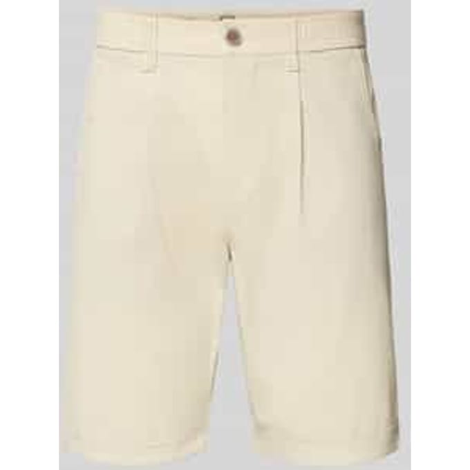 LERROS Korte chino van een lichte katoenmix , Maat: 32 , Kleur: BONE WHITE , 74% katoen, 24% polyester, 2% elastaan