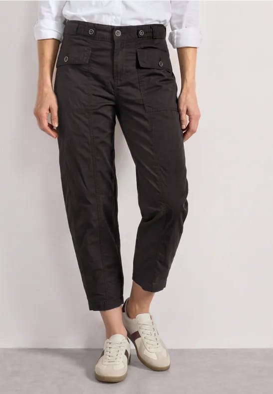 High Waist Barrel Leg Hose im Casual Fit