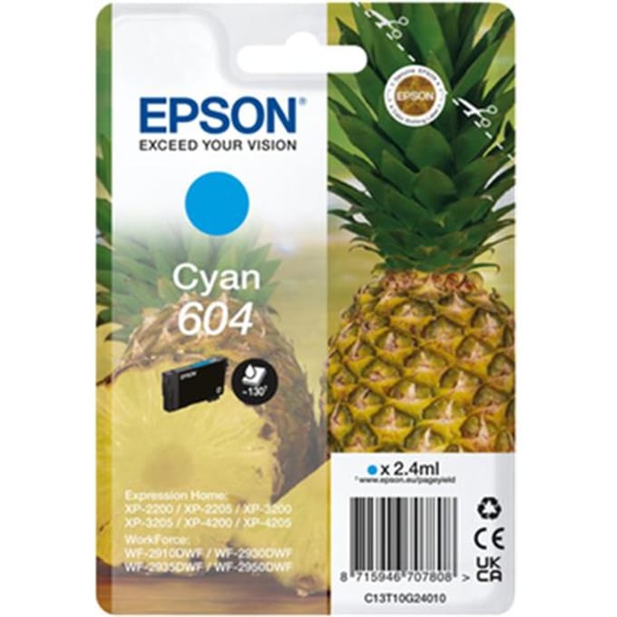 Epson 604 - Inktcartridge - Origineel - Standaard capaciteit - Cyaan