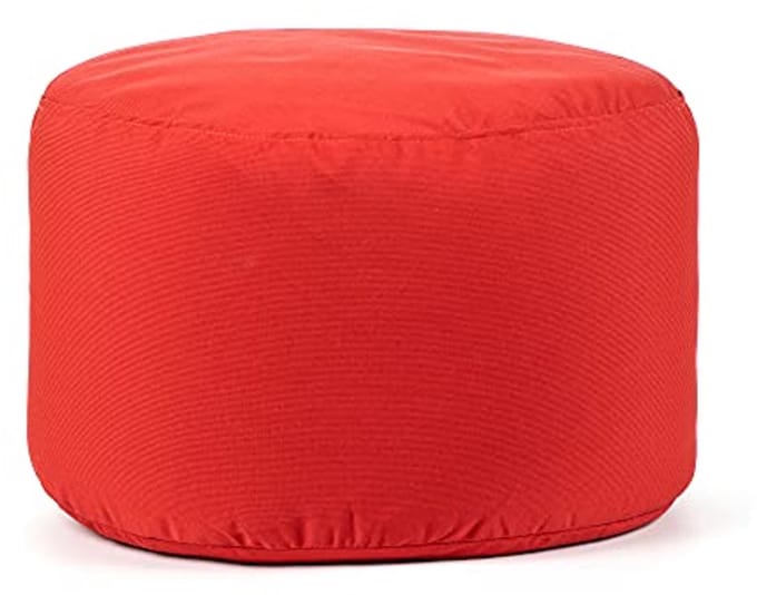 Fade Resistant Soleil Bean Bag Ottoman - Rood, Groot