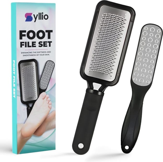 Syllio Professionele Voetvijl - Set Van 2 - Eeltverwijderaars - Voetverzorging - Pedicure - Eeltrasp - Eeltverwijderaar