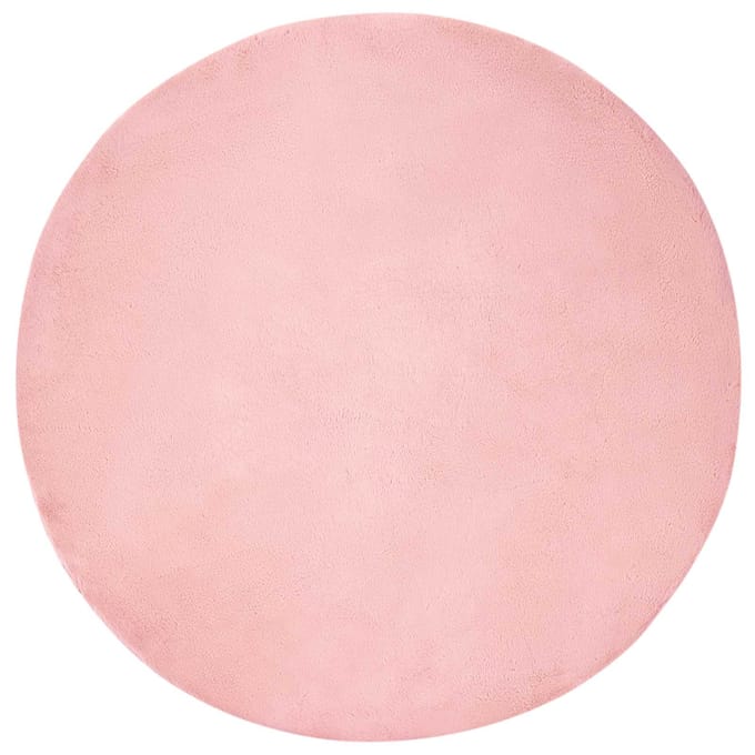 vidaXL Antislip vloerkleed van imitatie konijnenbont OLITE Roze