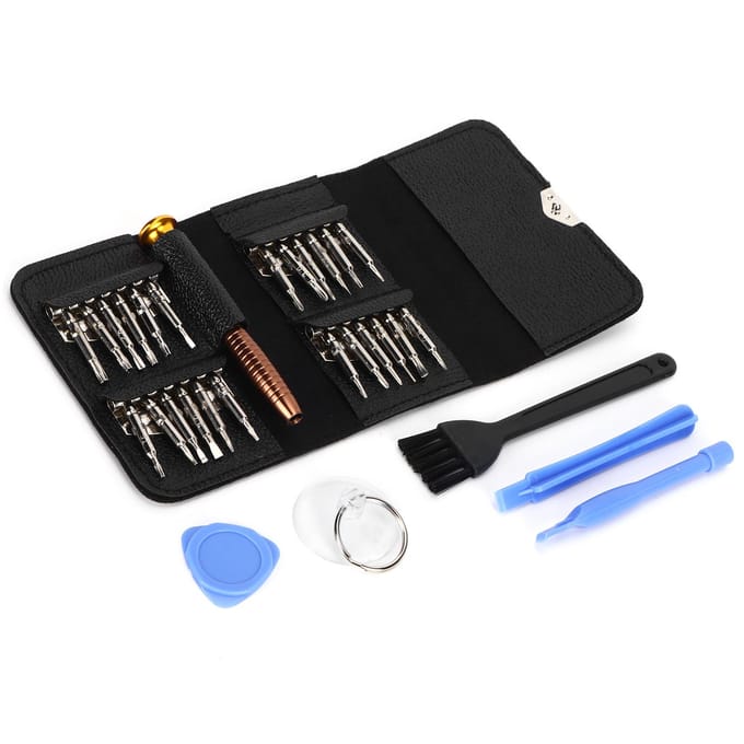 25 in 1 Multifunctionele Schroevendraaierset voor Mobiele Telefoon Bril Draagbare Reparatiegereedschapskit blue