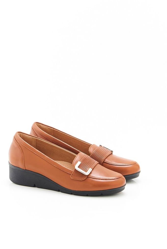 Damart - Mocassins met sleehak Amortyl - Dames - Bruin - 37