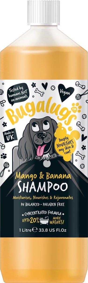 Bugalugs Mango & Banana Dog Shampoo Bottle 1 L - Hond