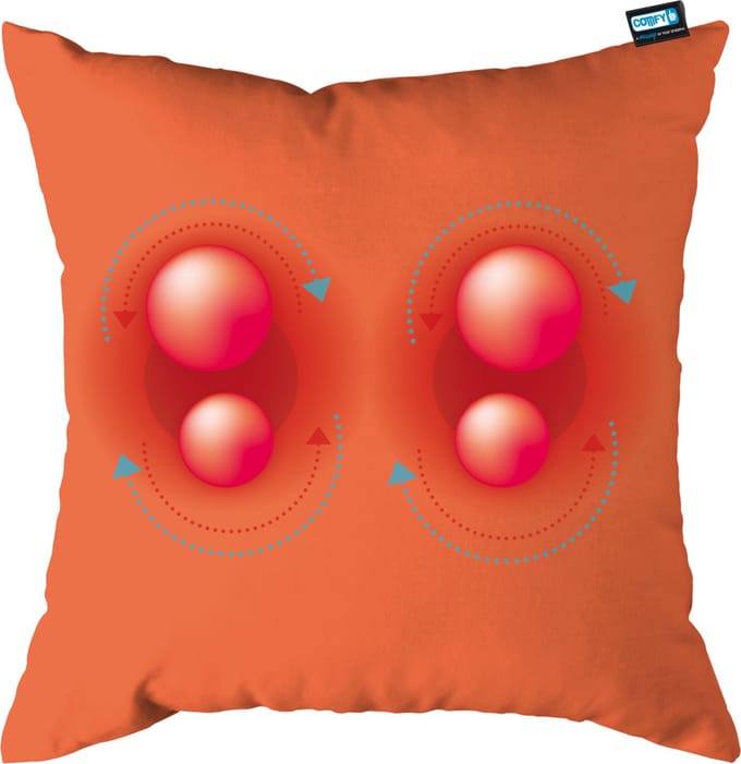 Comfy massagekussen | oranje | massage apparaat met infrarood warmtefunctie | adapter voor auto