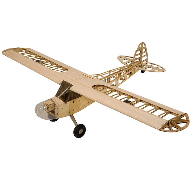 Dancing Wings Hobby S0801 Balsa Wood RC Vliegtuig 1.2M Piper Cub J-3 Afstandsbediening Vliegtuig KIT