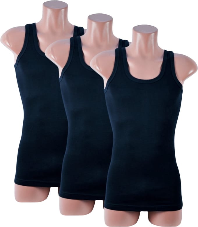 DONEX® Heren Hemden – 3 Pack – 100% Gekamd Katoen – Premium Kwaliteit – Zwart – Maat M